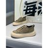 Spring New Low-top Leather Surface Light and Comfortable Casual Soft-soled Lace-up Shoes Jw
