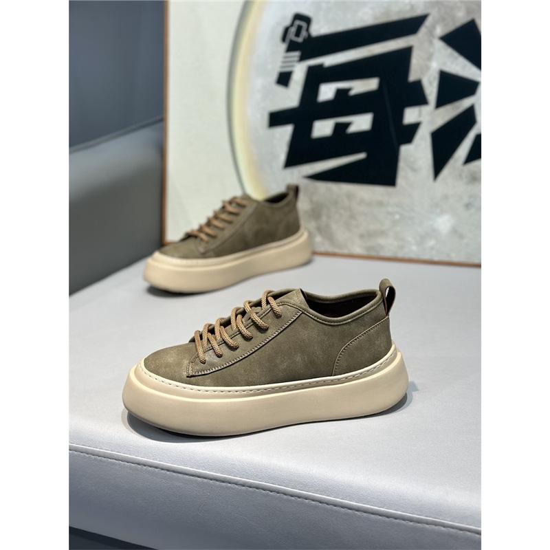 Spring new low-top leather surface light and comfortable casual soft-soled lace-up shoes jw