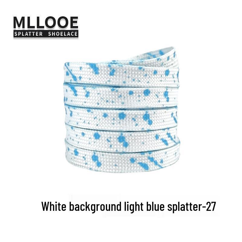 Black and White Splatter Ink Shoelaces for AF1, Dunk, Skate, and Casual Shoes