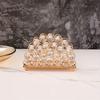 Freestanding Golden Crystal Paper Towel Rack Modern Oval Tissue Stand for Living Room or Bathroom Napkin Dispenser