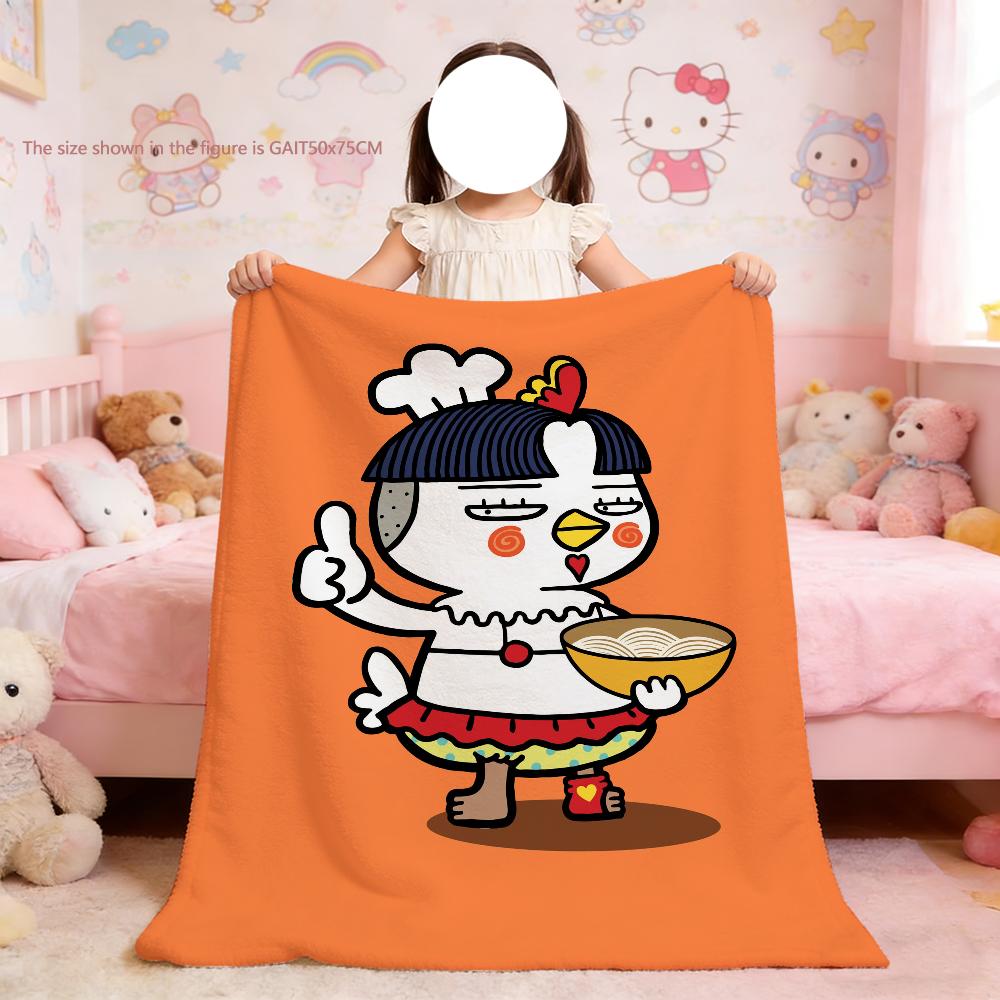 

B-Buldak Kawaii Anime Logo Blanket For Soft Throw Blanket for Picnic Bed Sofa Home Bedroom Cozy Warm Comfortable 75x90cm