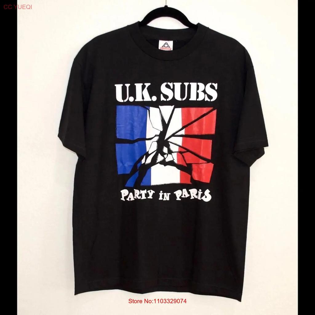 VIntage Style U K Subs party in Paris T Shirt Concert S 5XL TR683 vintage Washed Comfortable Unisex Soft Top For Everyday Wear