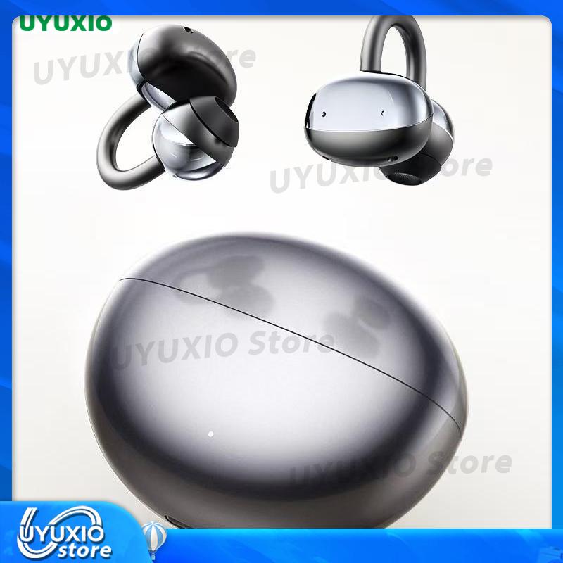 Clip on Wireless Earphone BT 5.4 OWS Earbuds with 72H Play Time Long-Battery Life Ear Buds IP56 Waterproof Headphone for