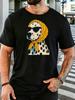 Unisex Stylish Dalmatian Dog Sunglasses Scarf Print Cotton Short Sleeve Tee Crew Neck Soft Male Summer Casual Breathable Street Top