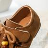 2026 Stilvolle Lederquasten-Prinzessinnenschuhe für kleine Mädchen - Frühling/Herbst Weiche Sohle Bohnenschuhe