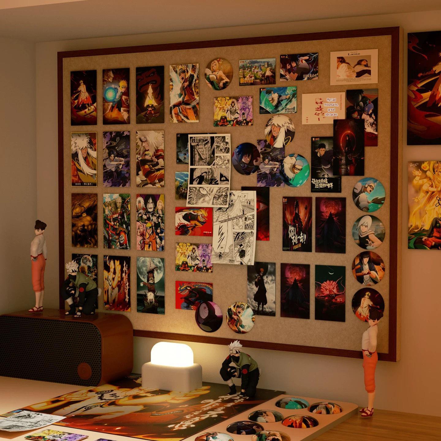 

Felt Wall Stickers for Photo Display and Decoration. 40x60cm with 35 Pins + Adhesive