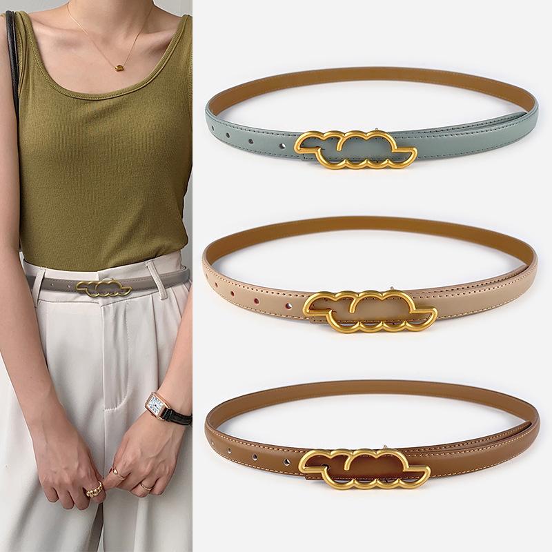

1.8Cm Women S Leather Thin Belt With Casual Pants Short Skirt Jeans Belt 105cm