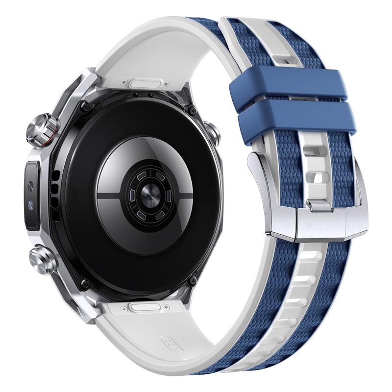 Bracelet en Silicone Bicolore 22mm Pour Garmin Venu 4 45mm/Forerunner 570 47mm, Bracelet de Remplacement Respirant Doux Imperméable