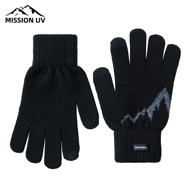 MISSION Women's UV Knit Wool Fingerless Gloves MUS094