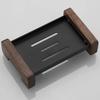 Natural Soap Dishes TrayHolder  Soap Rack Plate Box Container Portable Black/White Bathroom Soap Dish Soap Place Cute Soap Dish