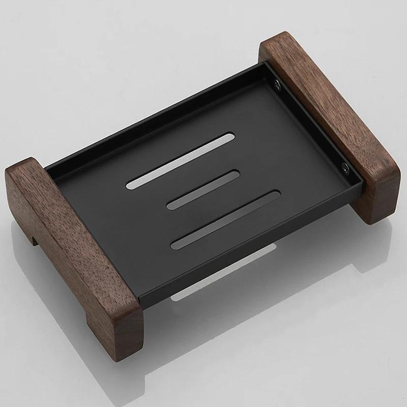 Natural Soap Dishes TrayHolder  Soap Rack Plate Box Container Portable Black/White Bathroom Soap Dish Soap Place Cute Soap Dish