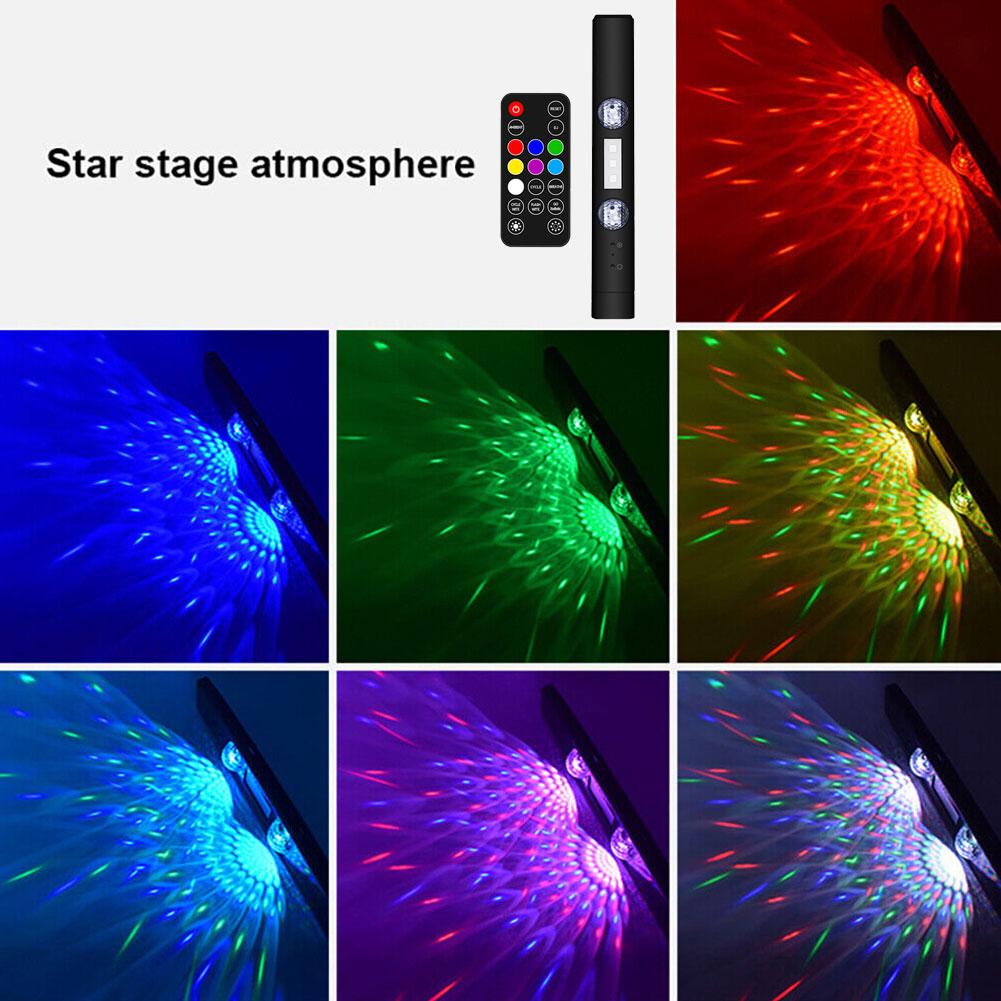 LED Car Atmosphere Lights Wireless Control  RGB Roof Star Light USB Charing Auto Interior Decorative Ambient Party Light Car