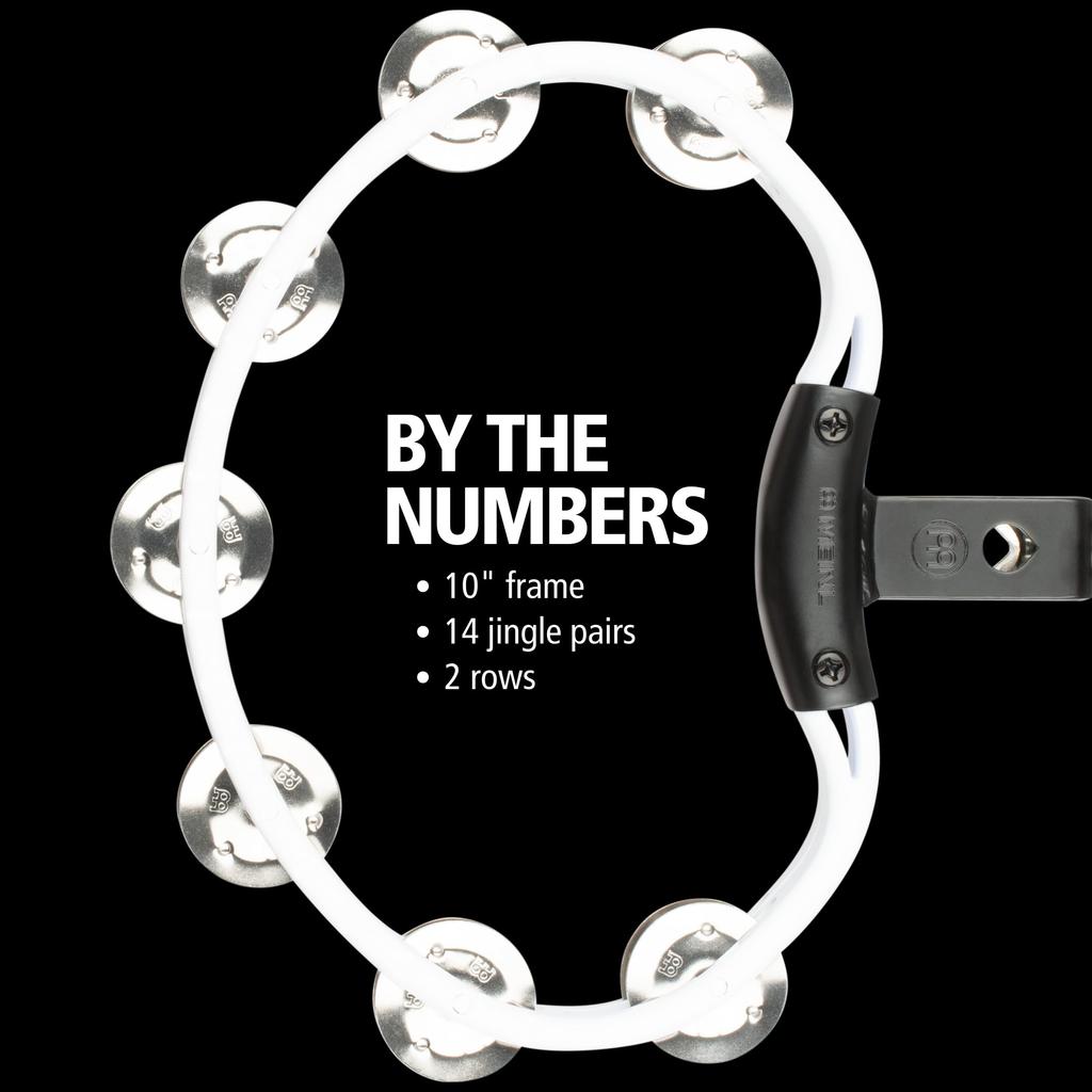 MEINL Percussion Headliner Series Mountable ABS Tambourine HTMT2WH []