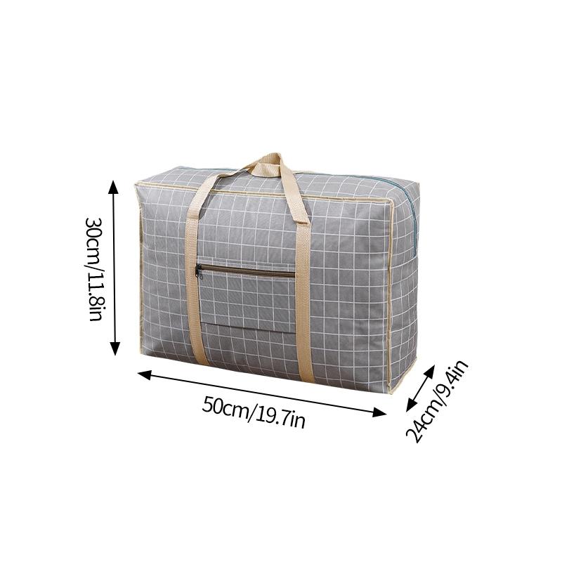 Large Luggage Bag Large Capacity Woven Bag Multifunctional Luggage Packing Bag Clothing Organizer Zipper Portable Moving Bags