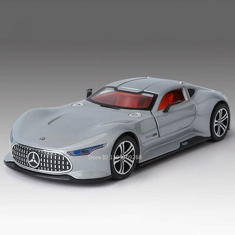 

1:24 Scale ONE Vision GT Car Toy Model Alloy Diecast Shock Absorption Supercar Light Sound Vehicles Models Boys Collection Gifts