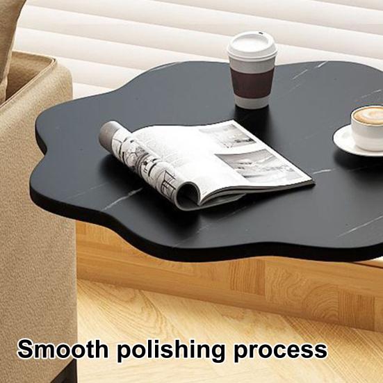 C-shaped Side Table with Flower Shape Tabletop Office Living Room Bedroom 45659