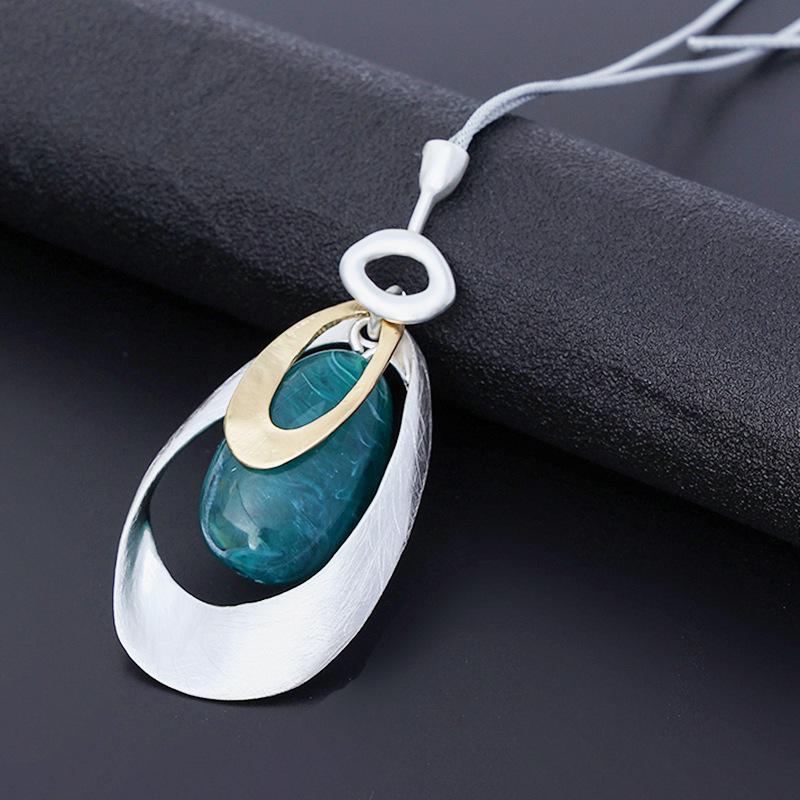 Sweater Chain High-End Women S Long Necklace Long Alloy Design Popular Jewelry