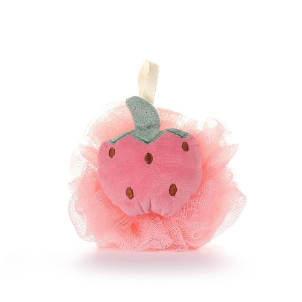 Creative Fruit Bath Flower: Cartoon Bath Ball & Foaming Net Scrubber