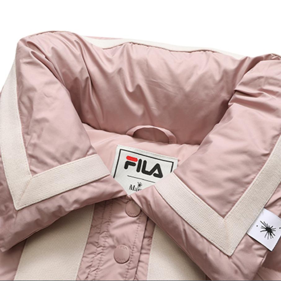 FILA X MIHARA YASUHIRO Collaboration Loose Warm Color Block Down Jacket Women Outerwear Victoria-Purple F11W143904F-VT