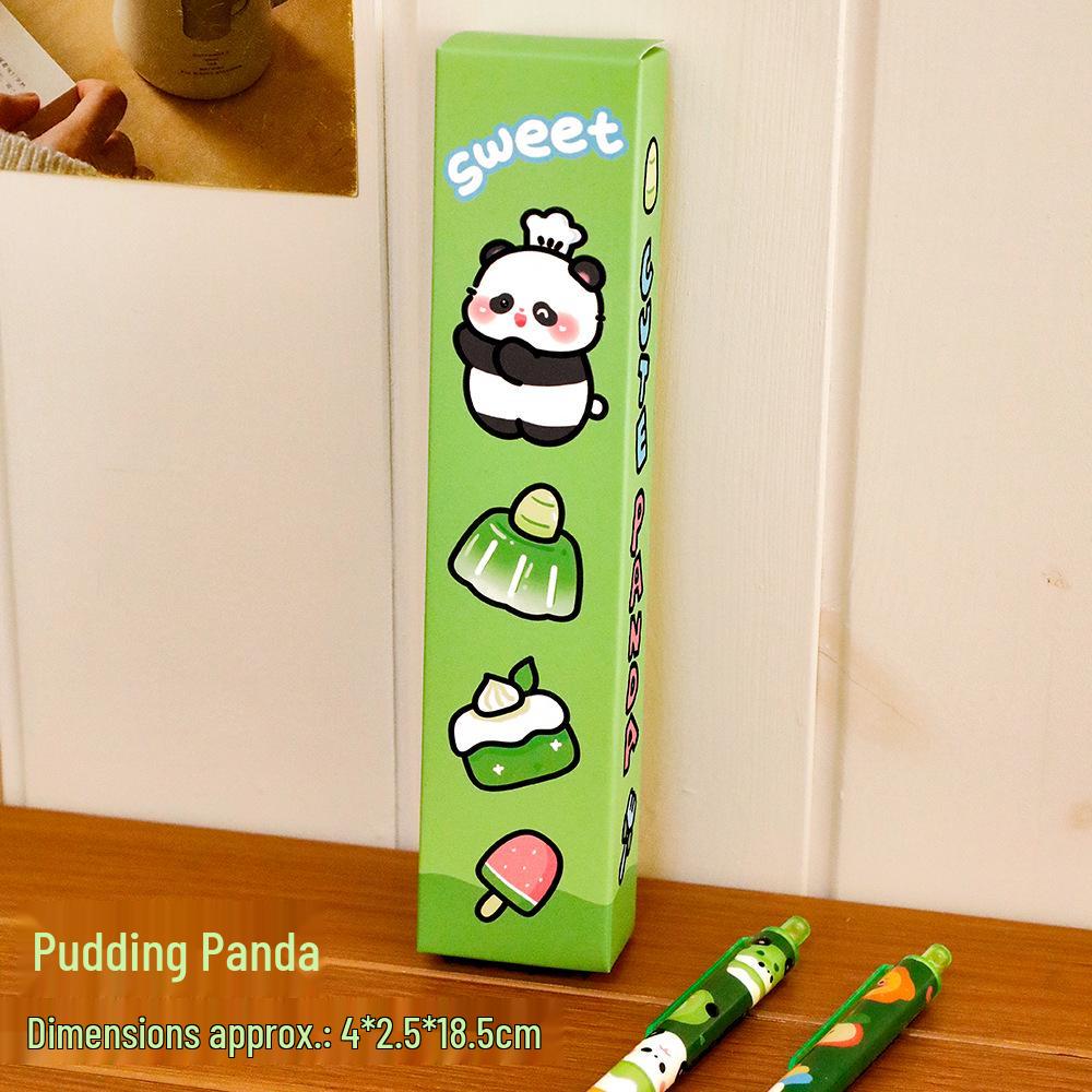 Cute Panda Signature Pen Set: Cartoon Student Reward & Stationery Gift