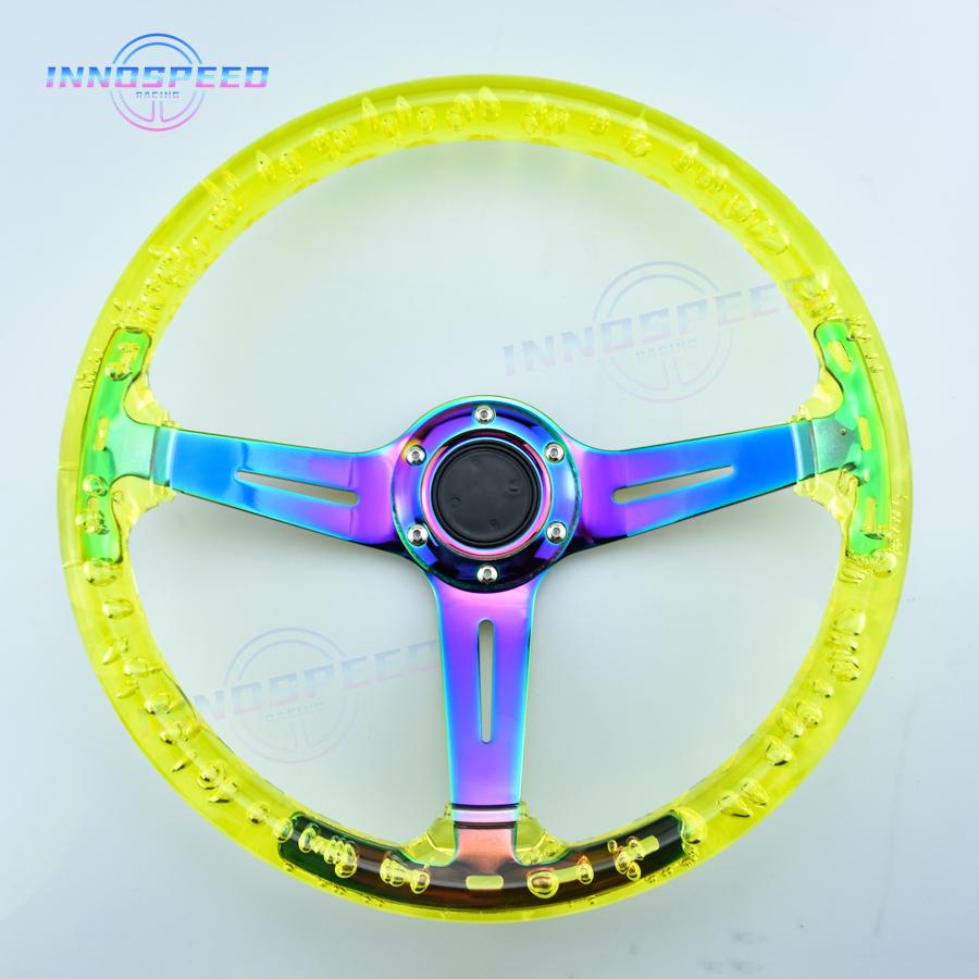 14inch Universal Transparent Acrylic Steering Wheel