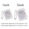 1/2 inch 20 Pockets Small Photo Album Keychain Mini Photos Collect Book Hanging Chain Card Holder Instax Card Photocard Holder