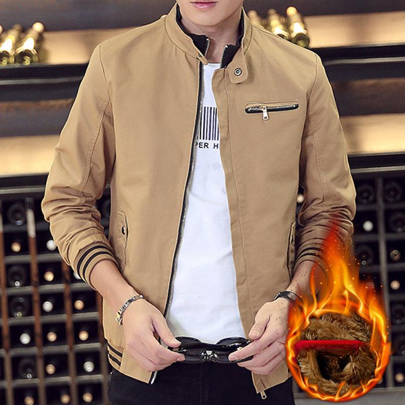 Jacke Herbst und Winter Koreanische Version Trend Slim Casual Stehkragen Herrenbekleidung