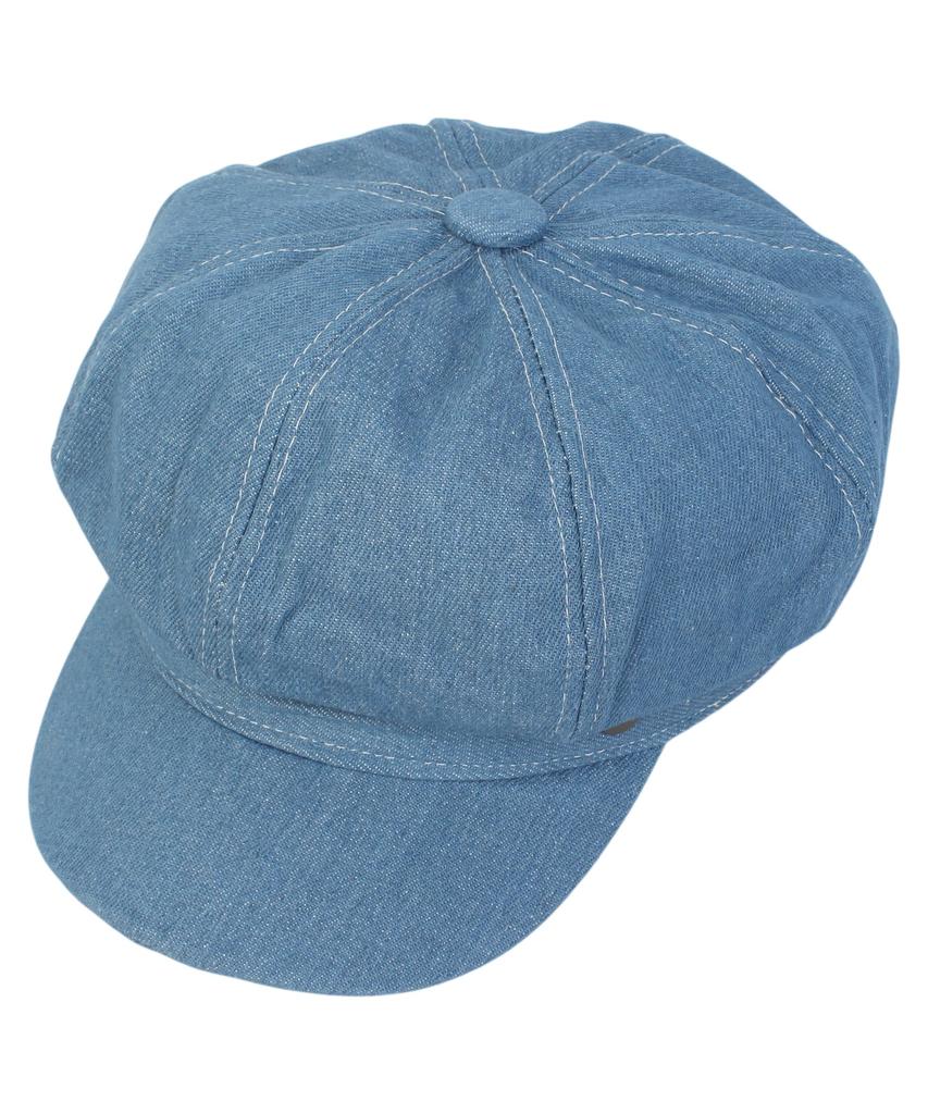 Yunibeosyeolkemiseuteuli Light Denim Logo Newsboy Cap