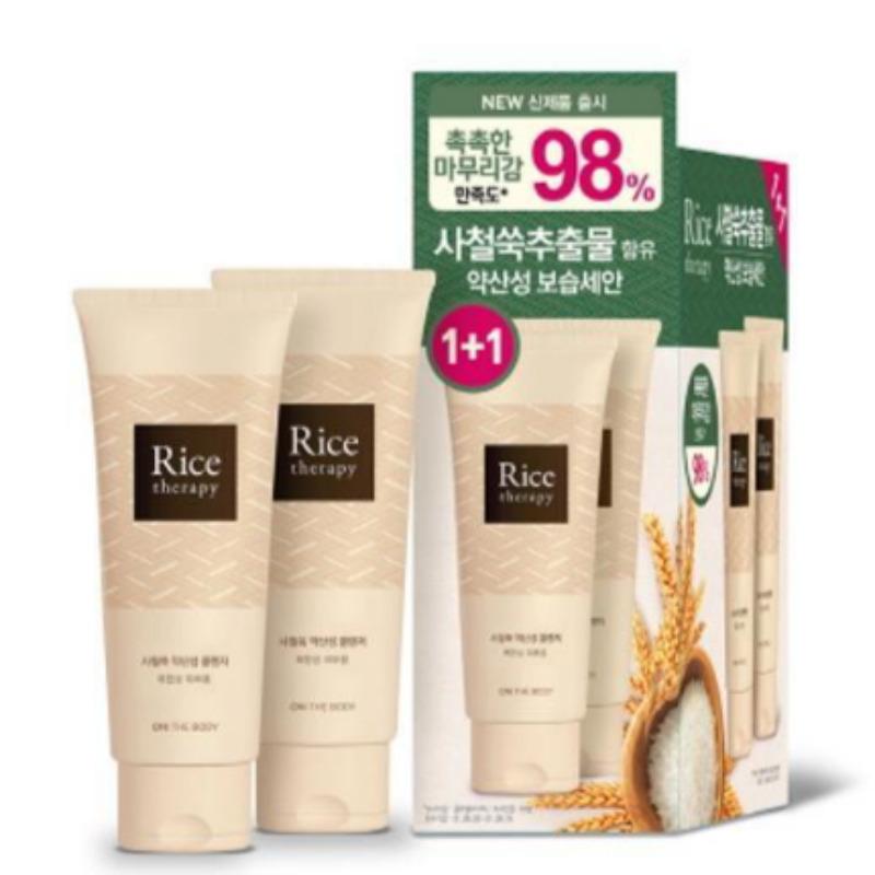 On The Body Rice Therapy Mugwort Mild Acidic Foam 150ml 1+1 Set