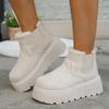 Foreign Trade Thick-soled Snow Boots for Women's Winter New Thickened and Velvet Fashion Warm One-pedal Short Boots Cotton Shoes for Women