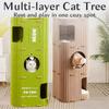 2 Floors/3 Floors Cat House All-in-one Cat Bed Creative Cat Castle House  Cat Sleeping/scratching