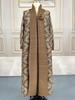 Women's Issey Miyake Pleated Print Cardigan Abaya - Long, Plus Size Arab Robe