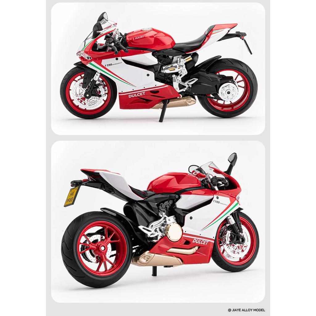 1/9 Ducati 1199 Panigale R Alloy Die Cast Motorcycle Model Toy Vehicle Collection Sound and Light Off Road Autocycle Toys Car