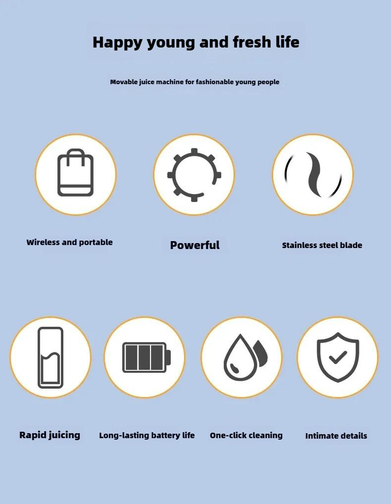 Přenosný odšťavňovač s USB nabíjecím domácím malým odšťavňovačem Juicing Cup