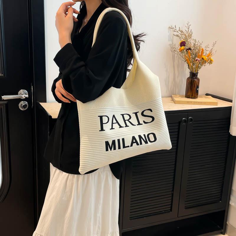 Niche design large capacity personalized trend bag women's bag 2025 new tote bag simple foreign style shoulder bag tide