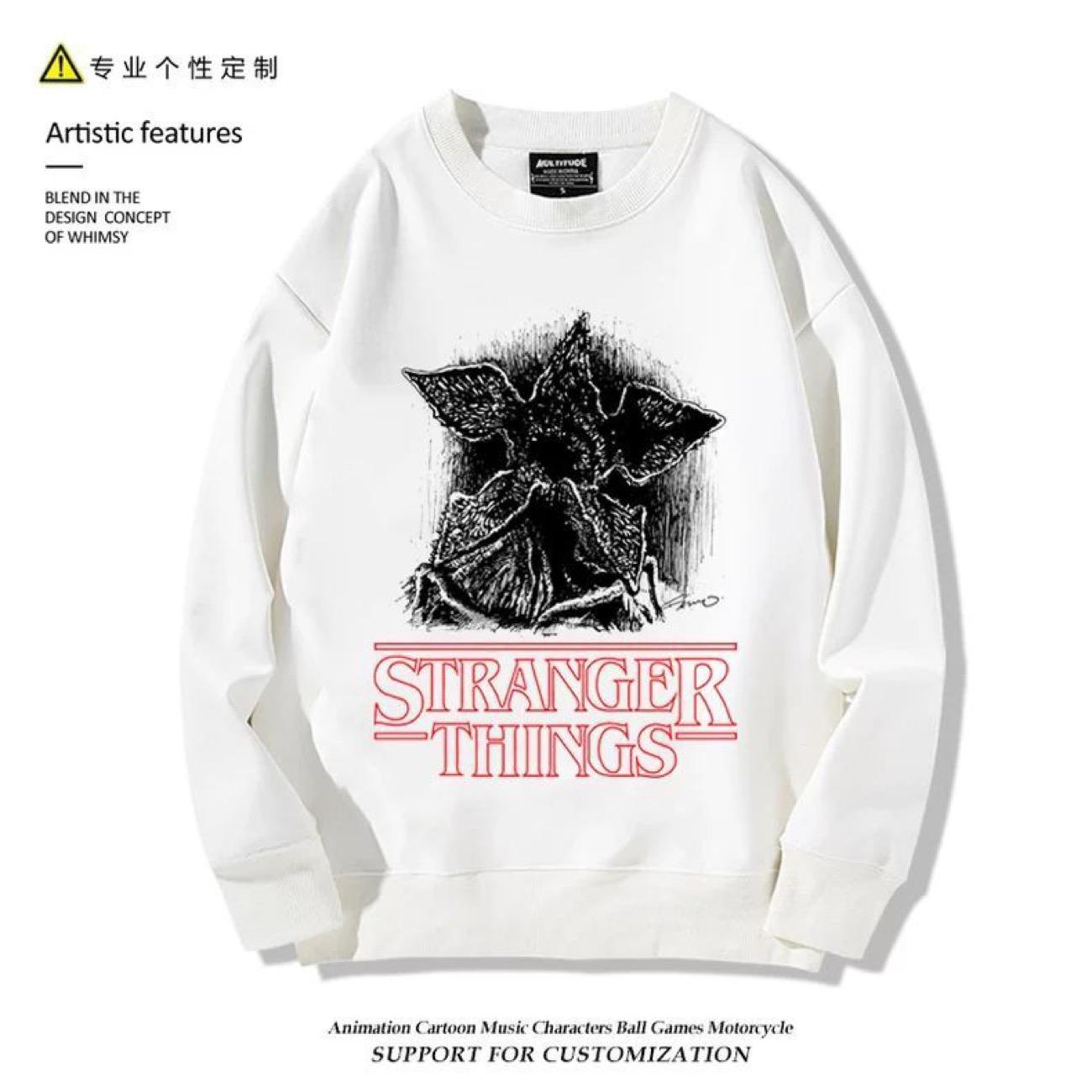 

Світшот Stranger Things Пальто Мода осінній одяг white4-XXL білий
