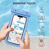 Wasserdichte Hülle - IPX8-Schutz - Blaue Kante - Kompatibel mit iPhone 16 bis 6 - Touchscreen-Bedienung
