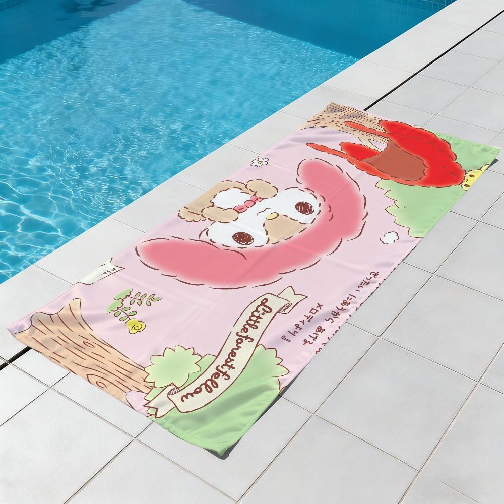 l-Littleforestfellow-W CUTE ANIME Towel Beach Quick Dry Soft Pool Towels Gift for Travel Gym Shower Camping sports