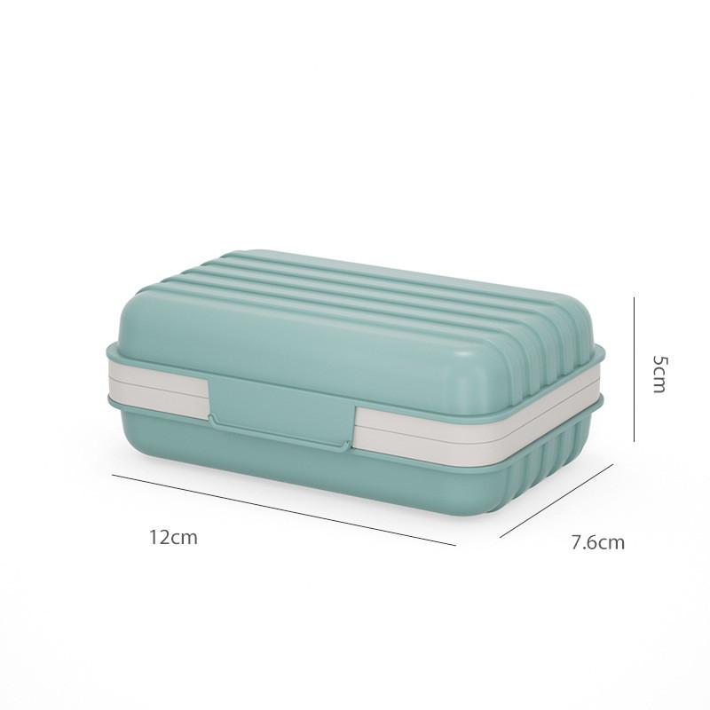 

Rectangular Plastic Soap Tray With Filter Leak Proof Soap Holder With Lid Travel Soap Tray Container Portable Soap Holder For Camping Gym Bathroom синій