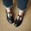 Fashion 2025 NEW Spring Women Loafers Genuine Leather Shoes for Women Round Toe Low Heel Women Pumps Retro Soft Ladies Shoes