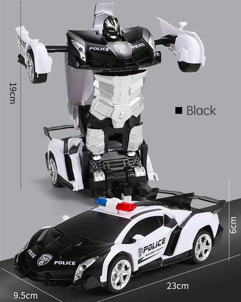 Multifunctional RC Car, Electric RC Car, Transforms Into a Robot, High Stability, Shockproof, Kids' Toy, Popular Gift (Rechargeable, Black)