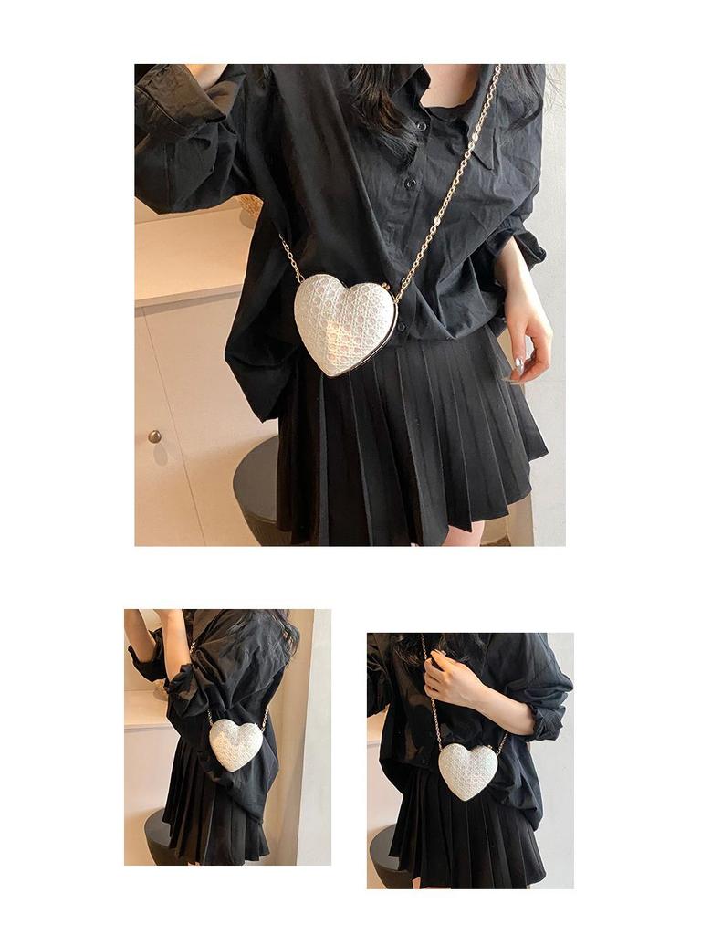 2024 Summer Mini Korean Style Lock Handbag & Heart Coin Purse - Trendy Women's Shoulder Crossbody Bag