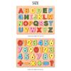 Oz Toy Wooden 3D Puzzle Numbers + Uppercase English Alphabet