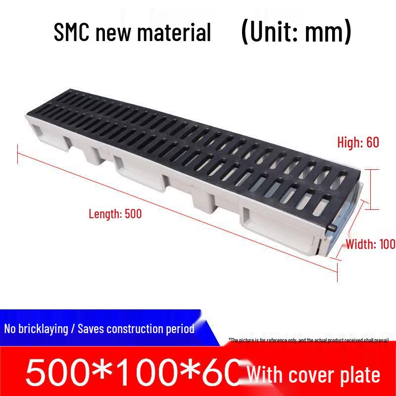 Resin Linear U-Shape Drainage Channel with Polymer Cover