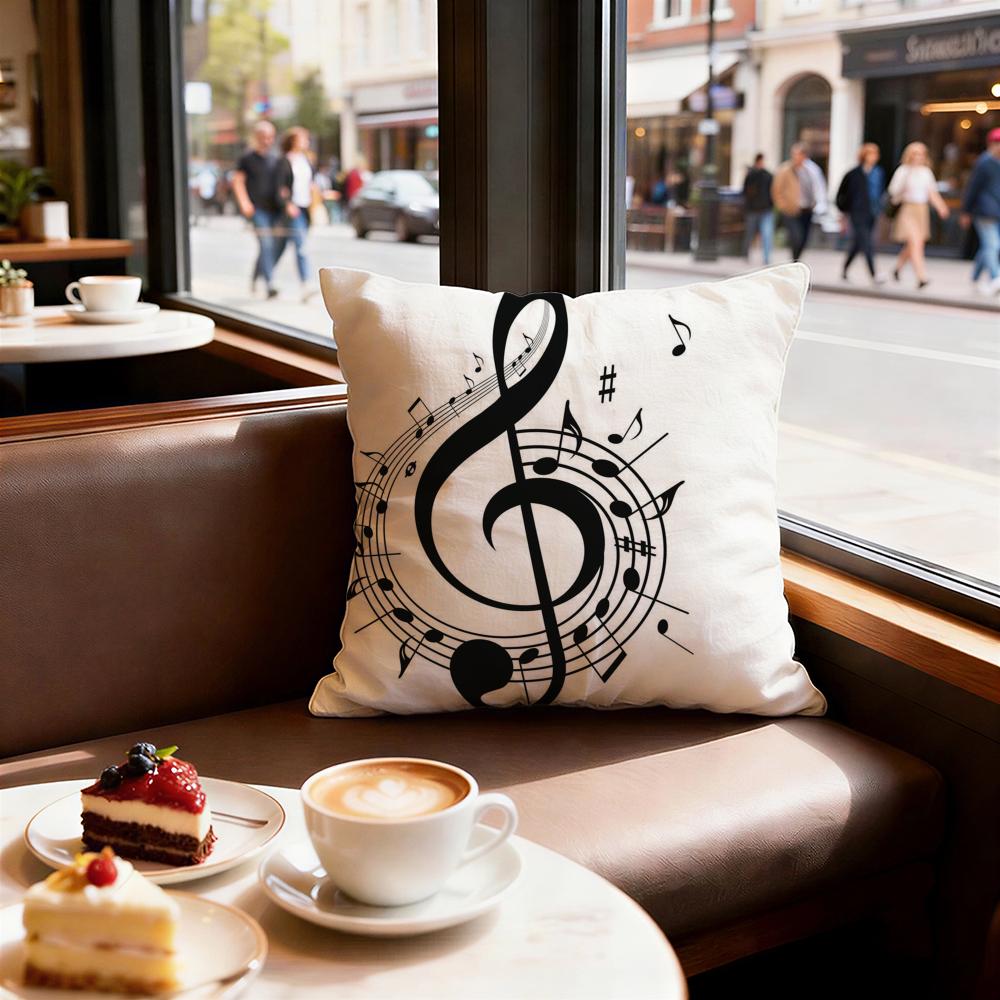 Print Sheet Music Printing Cushion Cover Decorative Cushions Covers Cover Sofa 50X50 Pillow 4 Piece 45X45 40X40 Pillowcase