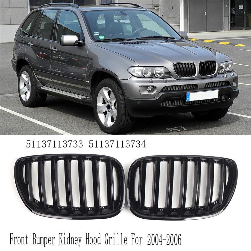 Custom Kidney Grille Upgrade For BMW X5 E53 LCI 2004-2006, Model Numbers 51137113733 And 51137113734