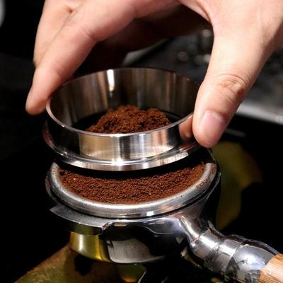 Stainless Steel 51/53/57.5/58/58.35mm Intelligent Dosing Ring for Coffee Powder Brewing Bowl Espresso Barista Funnel Portafilter