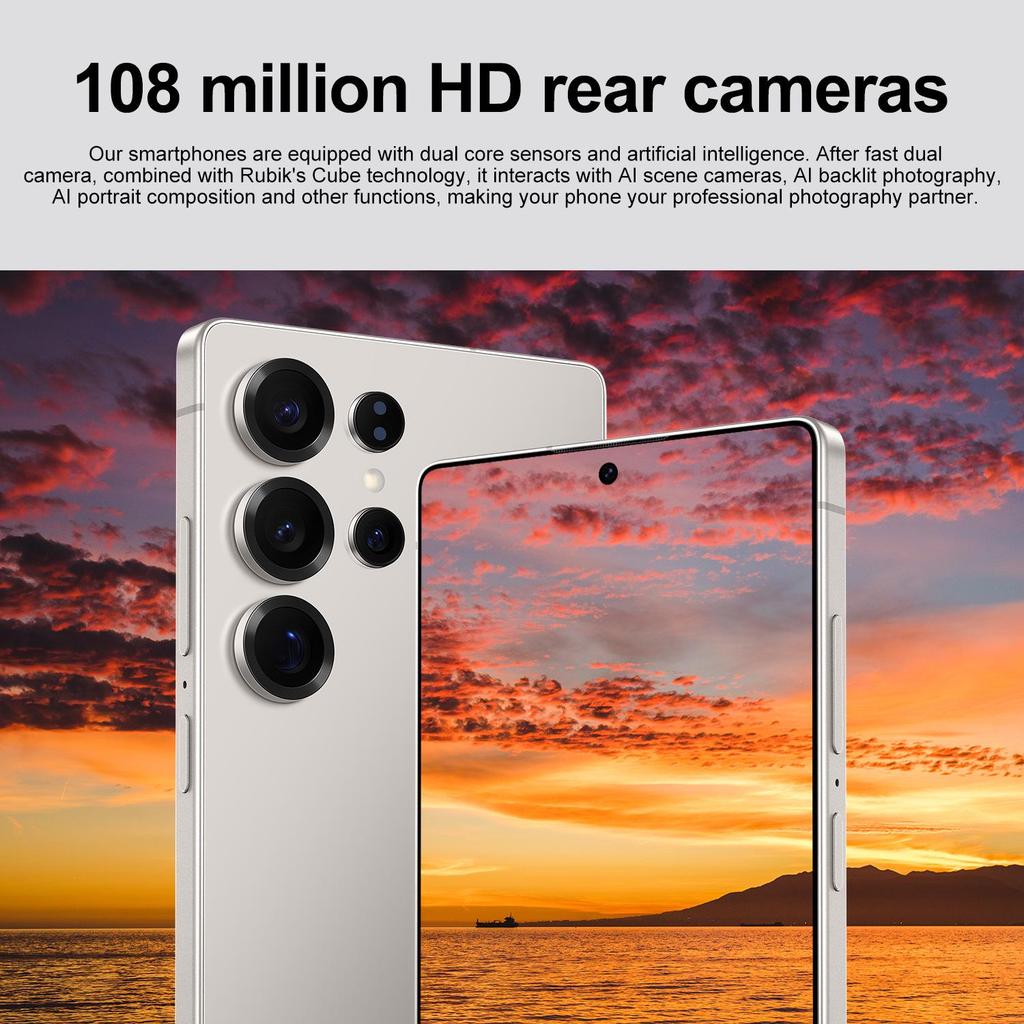 Sınır Ötesi S25 Ultra+ Android Akıllı Telefon: 7,3 İnç Ekran, Dahili Kalem, 16 GB RAM, 1 TB Depolama