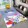 Kpop B-BTS Fashion Group Star Carpet Rug for Playroom Bedroom Living Room Sofa Home Decor,kids Area Rug Non-slip Floor Mat