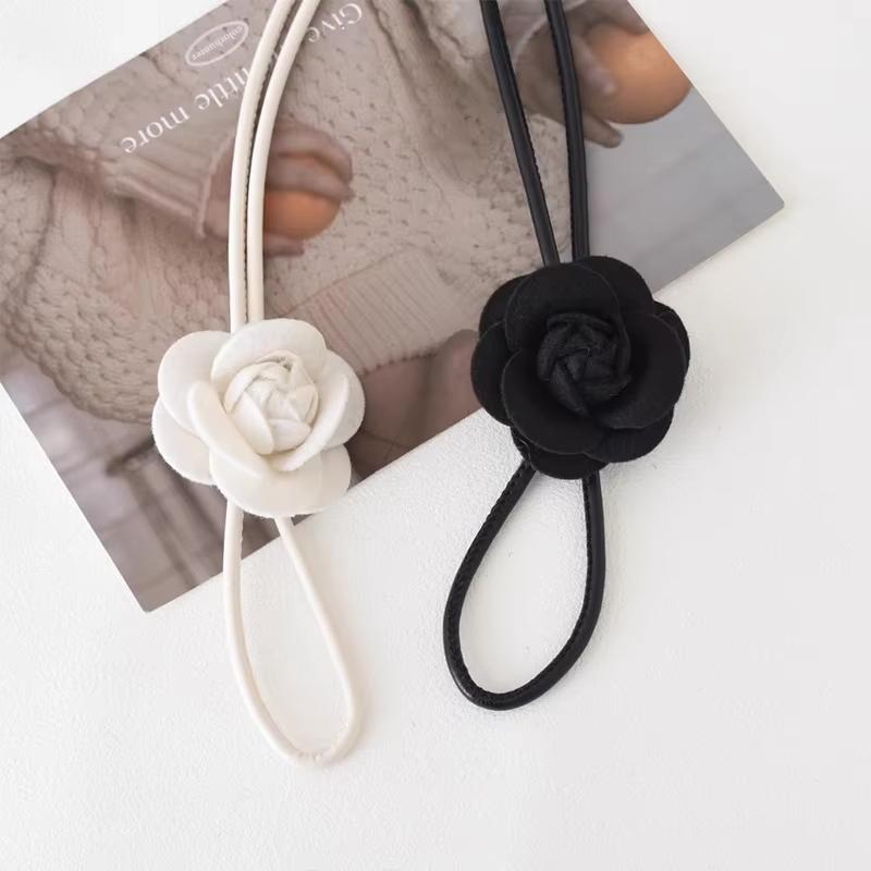 Camellia Leather Rope Knotted Women Belt Long Thin Slimming Body Waistbands For Female Lady Dress Skirt Decorative Skinny Straps